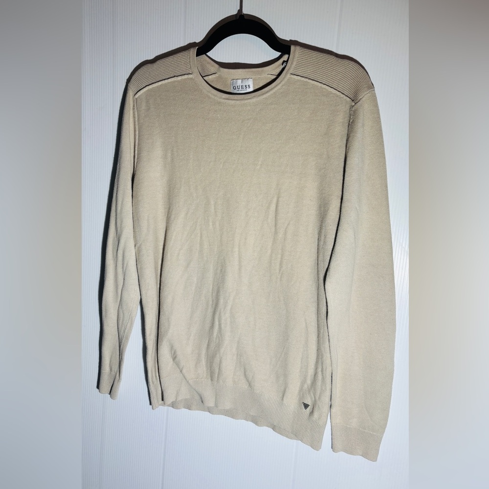 Guess Men's Beige Crewneck Sweater